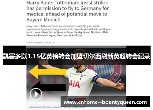 凯塞多以1.15亿英镑转会加盟切尔西刷新英超转会纪录